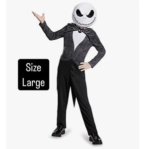Jack Skellington Nightmare Before Christmas Boys' Costume - Black Large (3)